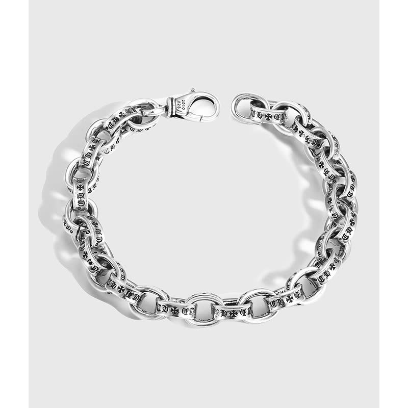 Chrome Hearts Sterling Silver 'In God We Trust' Bracelet